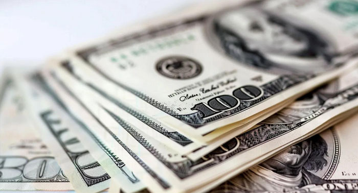 Cozy kitchen scene with a person reviewing payday loan documents on a laptop