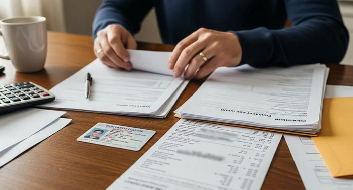 person writing form