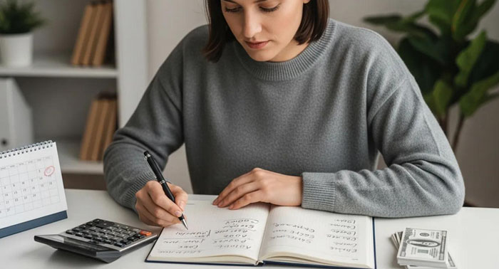 person writing form