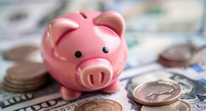 Cozy kitchen scene with a person reviewing payday loan documents on a laptop