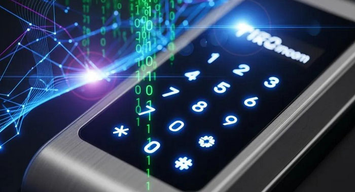 Digital padlock symbolizing strong encryption for data protection