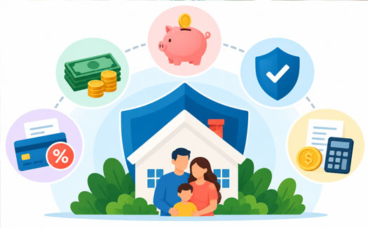 Cashback Loans storefront with family pointing and smiling, representing quick payday loan solutions in California.